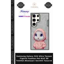 Floranova Samsung Galaxy S24 Ultra Tavşan Figürlü Fashion Pet Kılıf 3D Telefon Aksesuarı Sevimli Tasarım