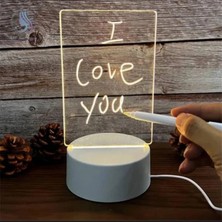 TCX Yaratıcı Tasarım LED Kalemli Silgili 3 D Lambası