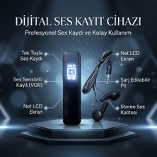 Skygo Ramia-Premium- 64GB Dijital Ses Kayıt Cihazı - Ses Sensörlü (Vor), Şarjlı, LCD Ekranlı ve K