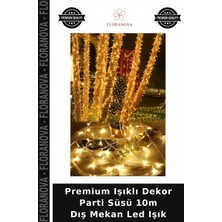 Floranova Premium Işıklı Dekor Parti Süsü 10M Dış Mekan LED Işık