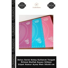 Floranova Delux Serisi Kolay Kullanım Tezgah Örtüsü Mutfak Eşyası Silikon Silpat Hamur Açma Matı 50X40 cm
