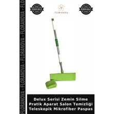 Floranova Delux Serisi Zemin Silme Pratik Aparat Salon Temizliği Teleskopik Mikrofiber Paspas