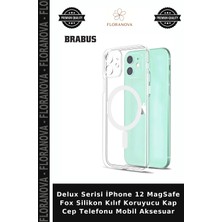 Floranova Delux Serisi Iphone 12 Magsafe Fox Silikon Kılıf Koruyucu Kap Cep Telefonu Mobil Aksesuar