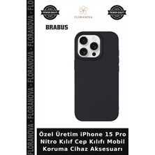 Floranova Özel Üretim iPhone 15 Pro Nitro Kılıf Cep Kılıfı Mobil Koruma Cihaz Aksesuarı