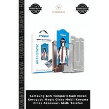 Floranova Samsung A15 Temperli Cam Ekran Koruyucu Magic Glass Mobil Koruma Cihaz Aksesuarı Akıllı Telefon