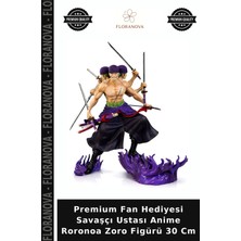 Floranova Premium Fan Hediyesi Savaşçı Ustası Anime Roronoa Zoro Figürü 30 cm