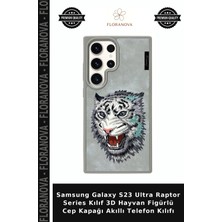 Floranova Samsung Galaxy S23 Ultra Raptor Series Kılıf 3D Hayvan Figürlü Cep Kapağı Akıllı Telefon Kılıfı