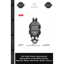 Floranova Xo C149 Gidon Sabitlemeli Motosiklet ve Bisiklet Sürücü Aparatı Motor Aksesuar Mobil Tutucu