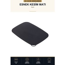 Viracasa Esnek Kesim Matı 23X34 cm Bükülebilir Ince Kesme Tahtası Askılı Taşma Önleyici Siyah