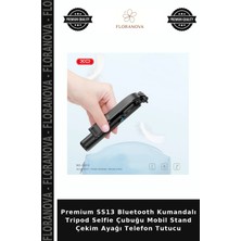 Floranova Premium SS13 Bluetooth Kumandalı Tripod Selfie Çubuğu Mobil Stand Çekim Ayağı Telefon Tutucu