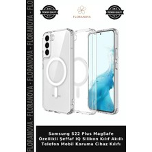 Floranova Samsung S22 Plus Magsafe Özellikli Şeffaf Iq Silikon Kılıf Akıllı Telefon Mobil Koruma Cihaz Kılıfı