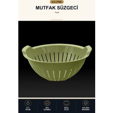 Viracasa Süzgeç 2,5 L Plastik Sebze Meyve Makarna Pirinç Süzgeci Mutfak Süzgeci Yeşil