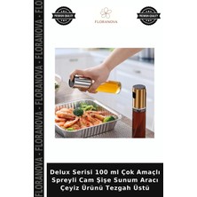 Floranova Delux Serisi 100 ml Çok Amaçlı Spreyli Cam Şişe Sunum Aracı Çeyiz Ürünü Tezgah Üstü