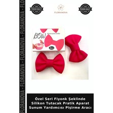 Floranova Özel Seri Fiyonk Şeklinde Silikon Tutacak Pratik Aparat Sunum Yardımcısı Pişirme Aracı