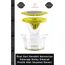 Floranova Özel Seri Rendeli Narenciye Sıkacağı Kolay Sıkacak Pratik Alet Seyahat Gereci