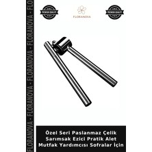 Floranova Özel Seri Paslanmaz Çelik Sarımsak Ezici Pratik Alet Mutfak Yardımcısı Sofralar Için