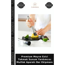 Floranova Premium Meyve Ezici Tokmak Sunum Yardımcısı Mutfak Aparatı Bar Ekipmanı