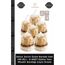 Floranova Delux Serisi Üzüm Bardak Seti (60 Ml) - 6 Adet Kahve Yanı Misafir Bardağı Çeyiz Ürünü