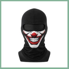 Bşk Virgo Unisex Palyaço Baskılı Balaklava Maske 1 Adet Tek Beden Viskoz Kask Içi Outdoor Motosiklet Maskesi · Renk: Siyah · Beden: Standart BSK2026