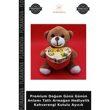 Floranova Premium Doğum Günü Günün Anlamı Tatlı Armağan Hediyelik Kahverengi Kutulu Ayıcık
