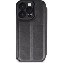 Urfakent Apple iPhone 16 Pro Max Uyumlu Kılıf Flip Cover - Siyah