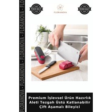 Floranova Premium Işlevsel Ürün Hazırlık Aleti Tezgah Üstü Katlanabilir Çift Aşamalı Bileyici