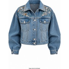 Seda Unlu Butik Tiana Full Çakım Taş Işlemeli Denim Ceket