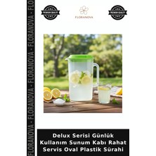 Floranova Delux Serisi Günlük Kullanım Sunum Kabı Rahat Servis Oval Plastik Sürahi