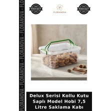 Floranova Delux Serisi Kollu Kutu Saplı Model Hobi 7,5 Litre Saklama Kabı