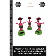 Floranova Özel Seri Araç Süsü Yolculuk Eşyası Solarflamingo Hareketli Figür Sallanan Flamingo