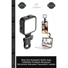Floranova Özel Seri Kompakt Selfie Işığı 1200MAH Fotoğraf Aksesuarı Görüntülü Görüşme Taşınabilir Lamba