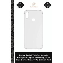 Floranova Delux Serisi Telefon Kapağı Koruyucu Kapak Samsung J8/a6 Plus Şeffaf Clear Tpu Silikon Kılıf