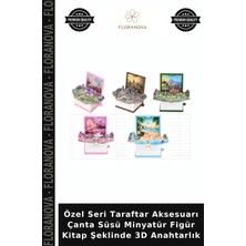 Floranova Özel Seri Taraftar Aksesuarı Çanta Süsü Minyatür Figür Kitap Şeklinde 3D Anahtarlık