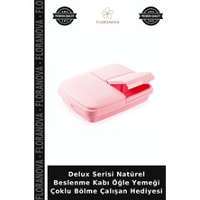 Floranova Delux Serisi Natürel Beslenme Kabı Öğle Yemeği Çoklu Bölme Çalışan Hediyesi