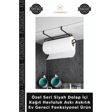 Floranova Özel Seri Siyah Dolap Içi Kağıt Havluluk Askı Askılık Ev Gereci Fonksiyonel Ürün