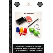 Floranova Premium Çocuklar Için 5 Parça Sihirbazlık Oyun Seti Eğlenceli Hobi Parti Malzemesi Eğlence Zamanı