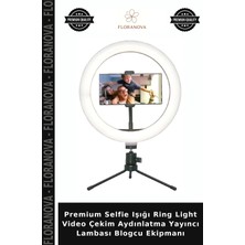 Floranova Premium Selfie Işığı Ring Light Video Çekim Aydınlatma Yayıncı Lambası Blogcu Ekipmanı