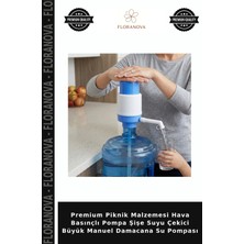 Floranova Premium Piknik Malzemesi Hava Basınçlı Pompa Şişe Suyu Çekici Büyük Manuel Damacana Su Pompası