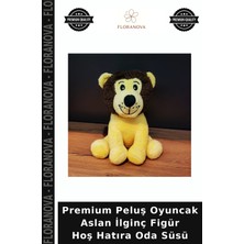 Floranova Premium Peluş Oyuncak Aslan Ilginç Figür Hoş Hatıra Oda Süsü