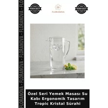 Floranova Özel Seri Yemek Masası Su Kabı Ergonomik Tasarım Tropic Kristal Sürahi