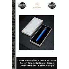 Floranova Delux Serisi Özel Kutulu Turkuaz Roller Kalem Kullanışlı Gereç Görev Hediyesi Resmi Hediye