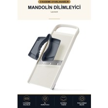 Viracasa Ayarlanabilir Mandolin Dilimleyici 3 Kademeli Paslanmaz Bıçaklı Sebze Meyve Lacivert