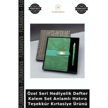 Floranova Özel Seri Hediyelik Defter Kalem Set Anlamlı Hatıra Teşekkür Kırtasiye Ürünü