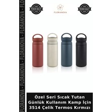 Floranova Özel Seri Sıcak Tutan Günlük Kullanım Kamp Için 3514 Çelik Termos Kırmızı