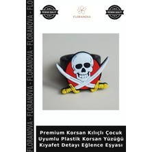 Floranova Premium Korsan Kılıçlı Çocuk Uyumlu Plastik Korsan Yüzüğü Kıyafet Detayı Eğlence Eşyası