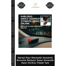 Floranova Görsel Ikaz Otomatik Sensörlü Hırsızlık Önleyici Solar Güvenlik Uyarı Kırmızı Flaşör Işık