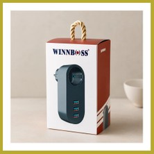 Bezos Termal Akım Korumalı Duvar Priz 1+3 USB 2500W 10A Bcks