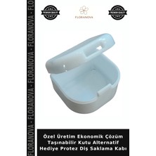 Floranova Özel Üretim Ekonomik Çözüm Taşınabilir Kutu Alternatif Hediye Protez Diş Saklama Kabı