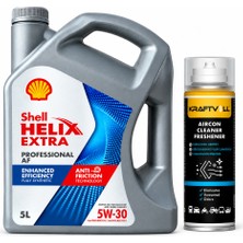 Shell Helıx Extra Pro Af 5W-30 5 Litre + Klima Bombası 200 ml