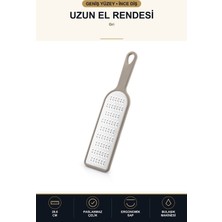 Viracasa Uzun El Rendesi Geniş Yüzeyli Paslanmaz Çelik Limon Kabuğu Peynir Sarımsak Rendesi Gri
